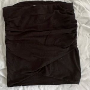james perse black mini skirt wrap